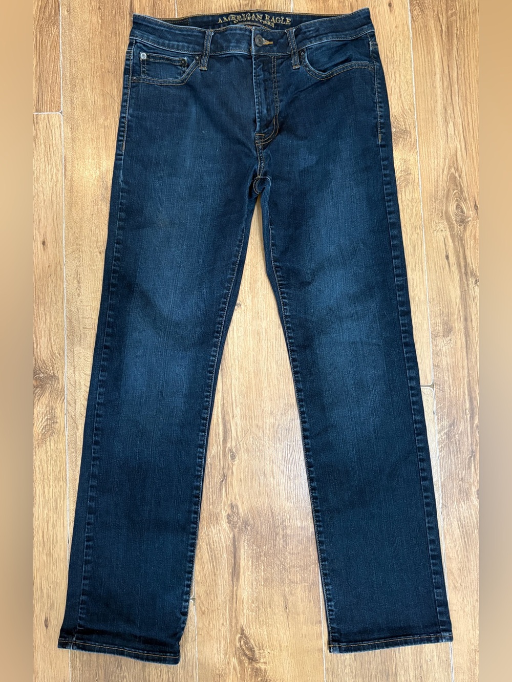 American Eagle Outfitters Men's Deep Indigo Straight Jeans Size 32/32